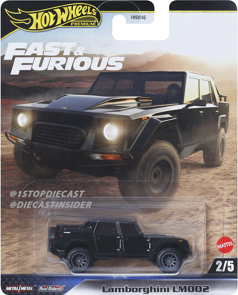 Hot Wheels Premium Fast & Furious Lamborghini LM002 -JBL86 + Koruma Kabı