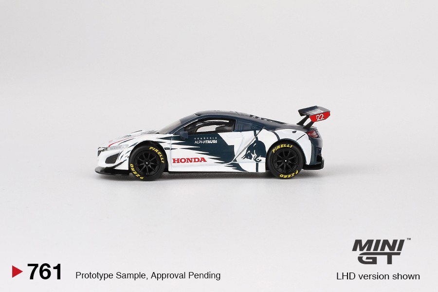 Mini GT Honda NSX GT3 EVO AlphaTauri Yuki Tsunoda 2023 Red Bull Formula Nurburgring -MGT00761-L