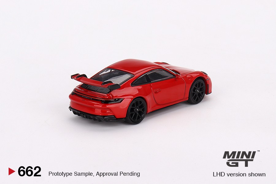 Mini GT Porsche 911 (992) GT3 Guards Red LHD -MGT00662-L