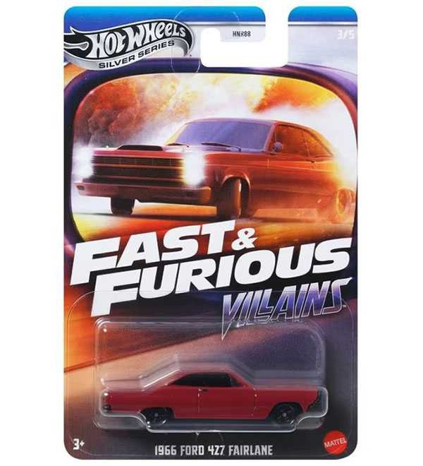 Hot Wheels Silver Series Fast & Furious Villains 1966 Ford 427 Fairlane -JBY36