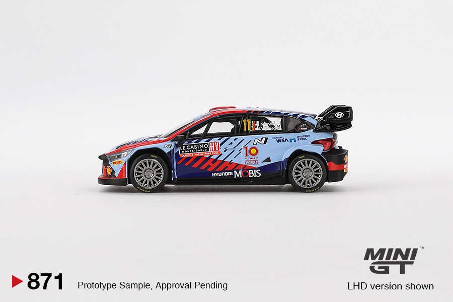 Mini GT Hyundai i20 N Rally1 Hybrid 2024 Rallye Monte-Carlo Winner -MGT00871
