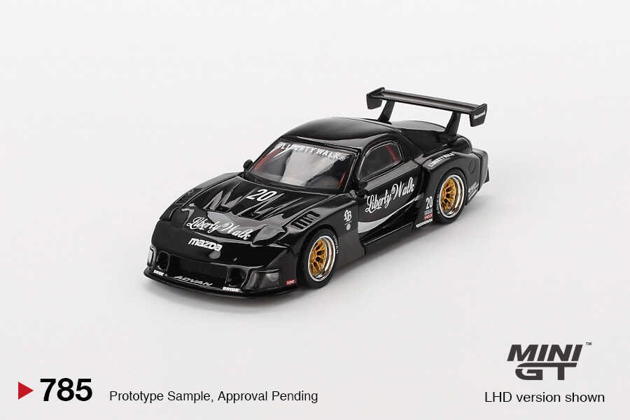 Mini GT 1/64 MAZDA RX-7 LB-Super Silhouette Liberty Walk Black -MGT00785