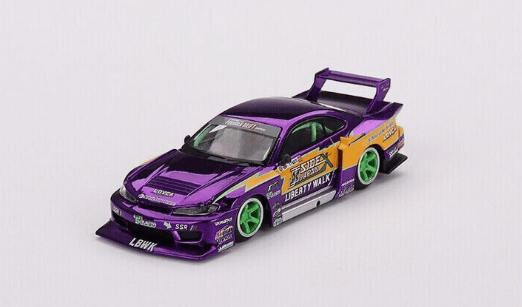 Mini GT Mijo LB-Silhouette Nissan S15 Silvia #555 2022 Formula Drift Japan -MGT00576-MJ