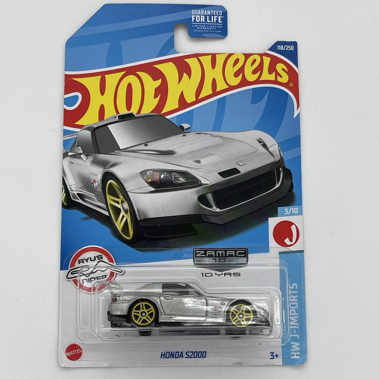 Hot Wheels HW J-Imports ZAMAC Honda S2000 (Y.D.) -HCY33 + Koruma Kabı