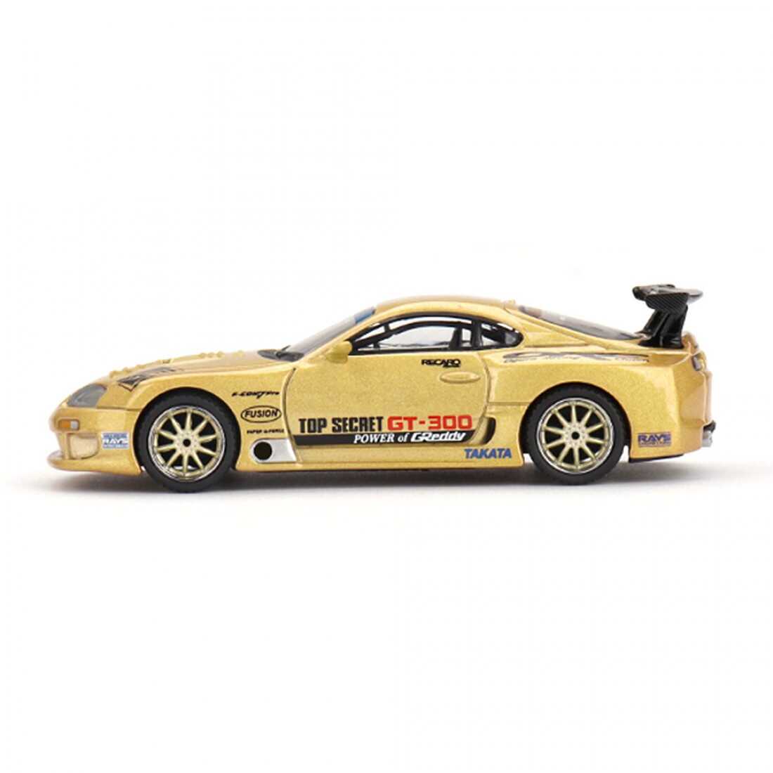 Mini GT Toyota Supra (A80) Top Secret GT-300 Top Secret Gold - Blister Paket -MGT00961-BL