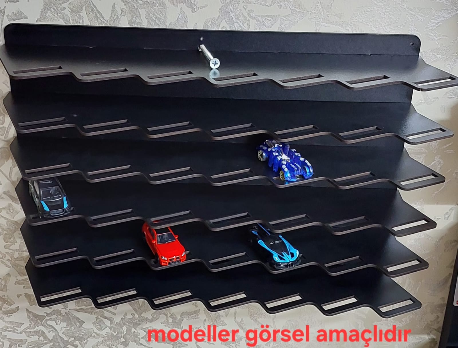 42 Araçlık Model Araba Sergileme Rafı (1:64 Ölçek İçin Uygundur)