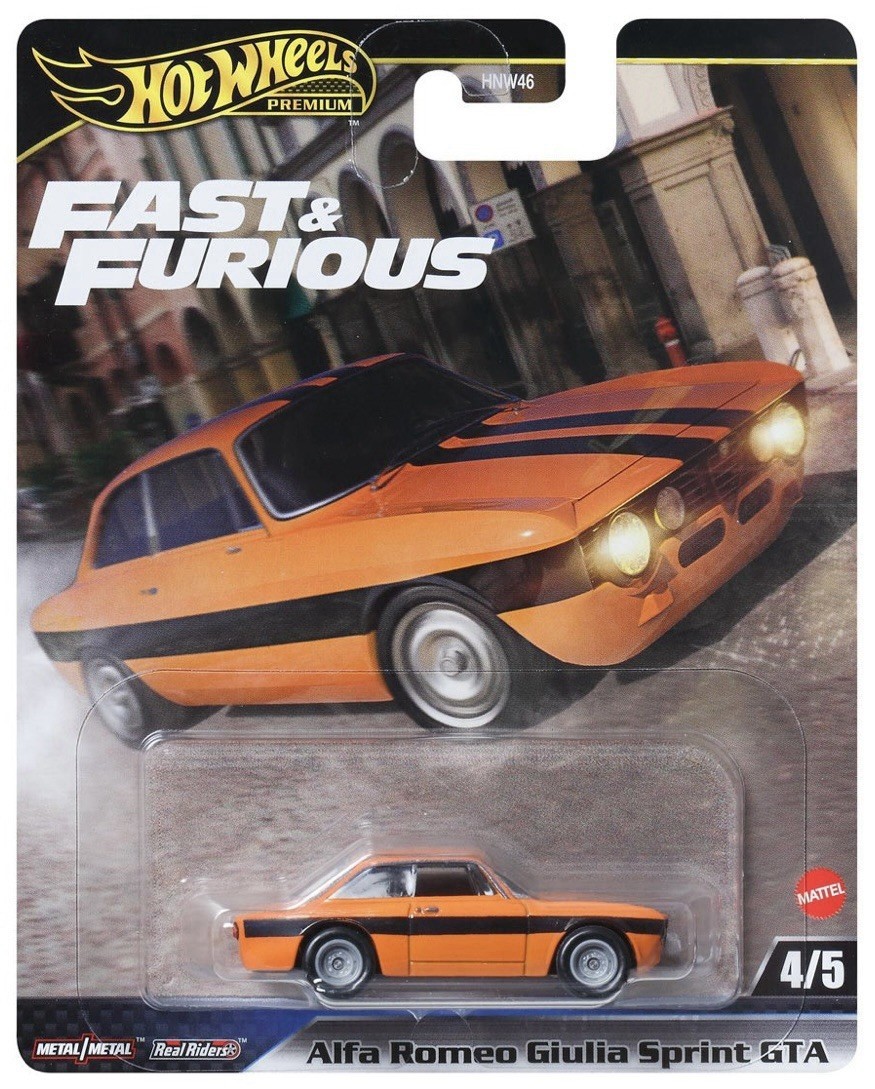 Hot Wheels Premium Fast & Furious Alfa Romeo Giulia Sprint GTA -JBM04 + Koruma Kabı