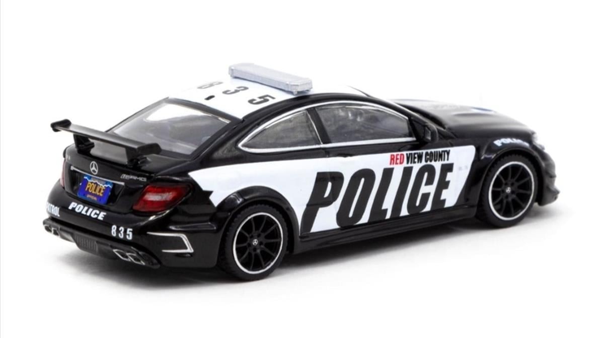 Tarmac Works Mercedes C63 AMG Coupe Black Series Police Car