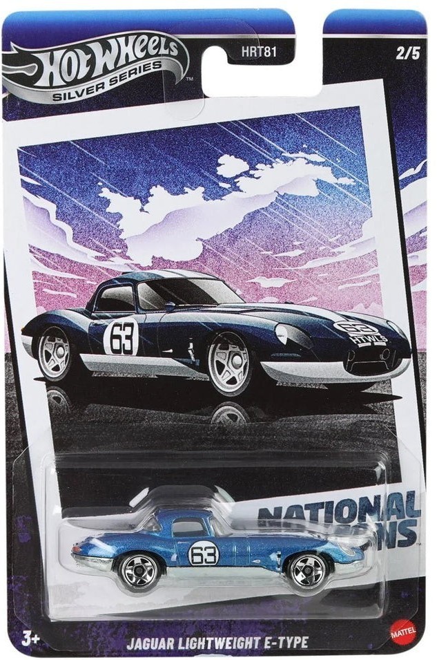 Hot Wheels Silver Series National Icons Jaguar Lightweight E-Type -JBY90 + Koruma Kabı 