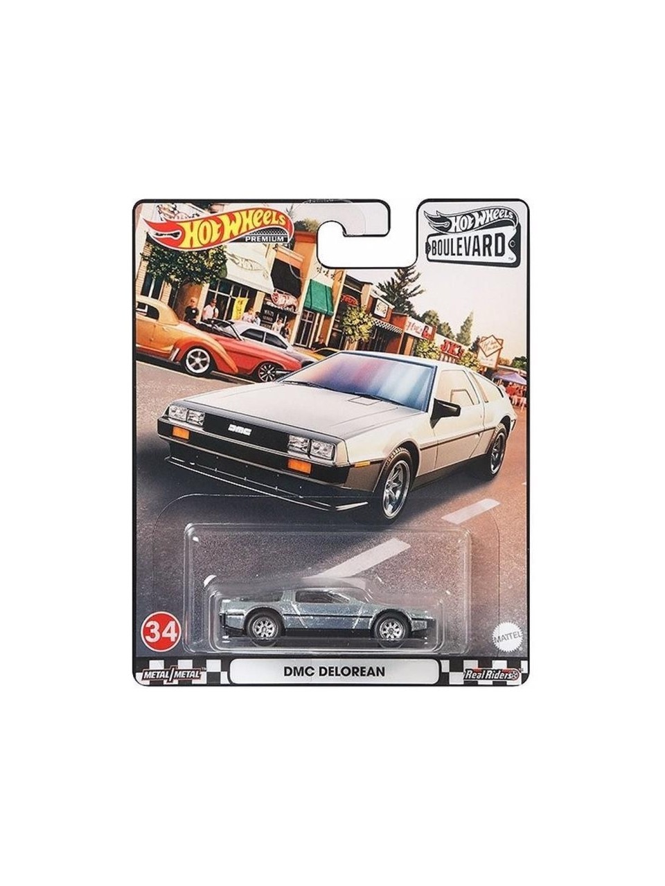 Hot Wheels Premium Boulevard Dmc Delorean -HCM79 (Y.D.) + Koruma Kabı