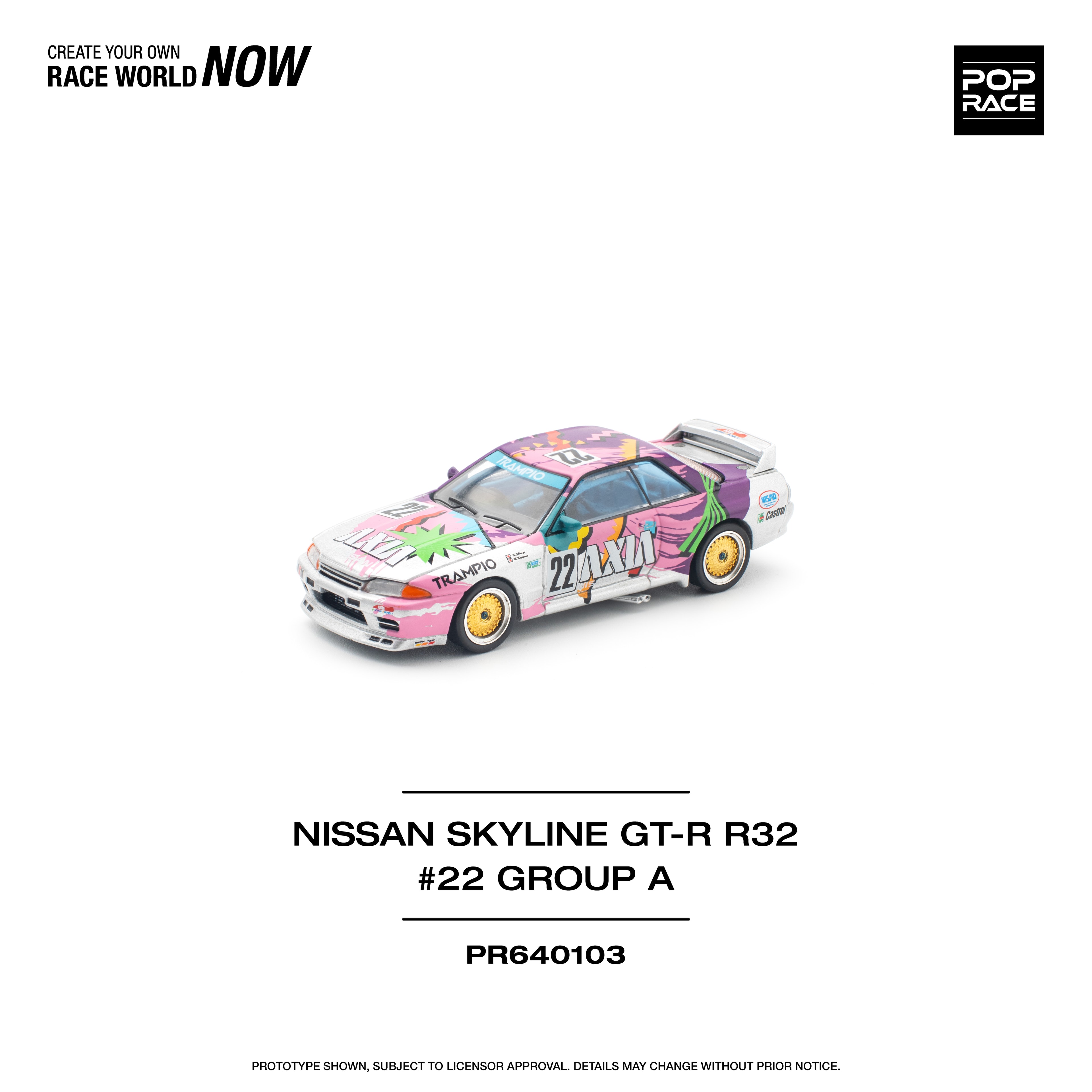 Pop Race Skyline GT-R R32 JTC 1991 Group A #22 Axia PR64-0103