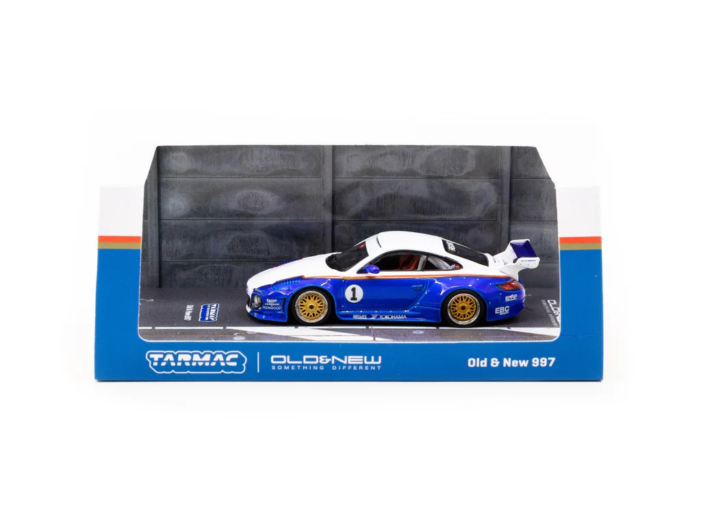 Tarmac Works Old & New 997 Blue / White - HOBBY64 -T64-TL053-BLW