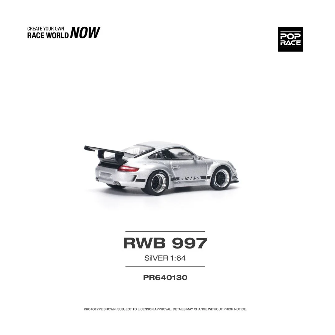 Pop Race 997 RWB Silver -PR64-0130