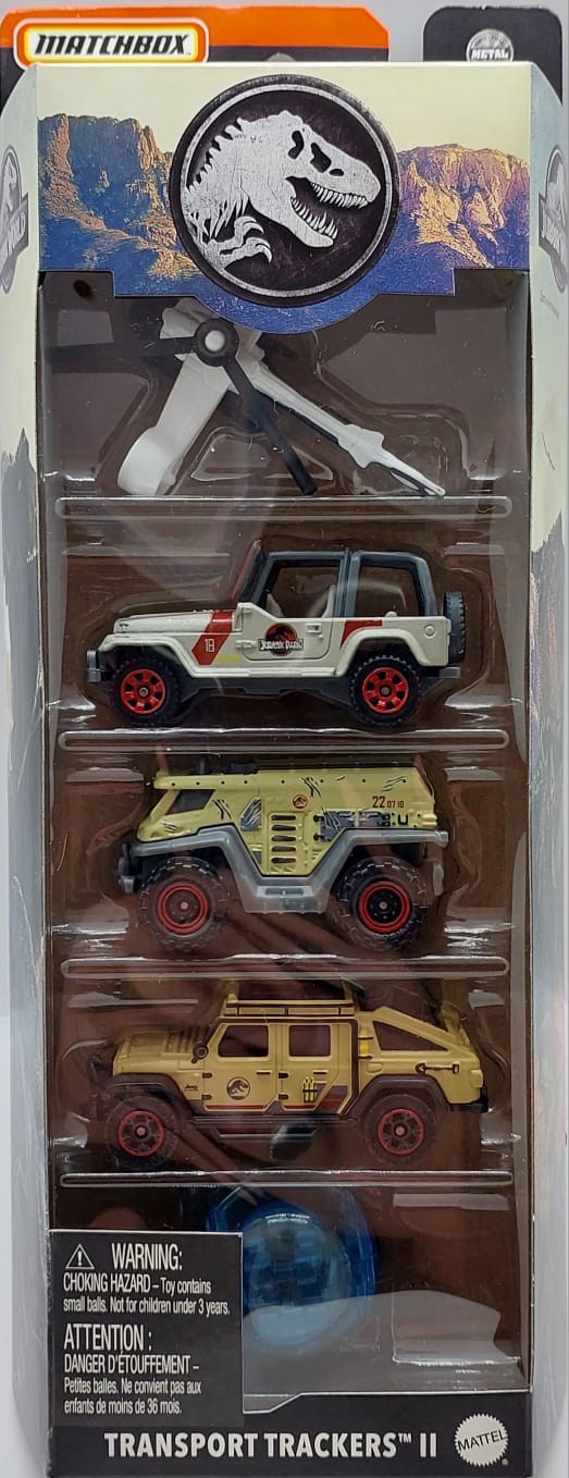 Matchbox Jurassic World Transport Trackers II 5' li Set -HVT83