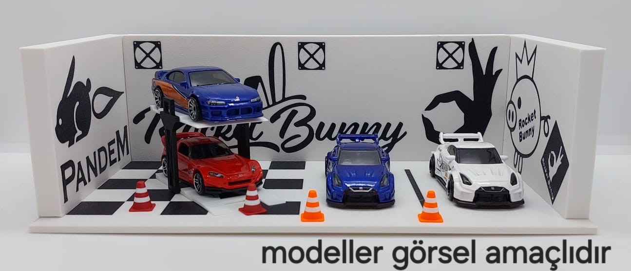 Shoreline 3D Printer Baskı "Pandem-Rocket Bunny" Diorama Garaj