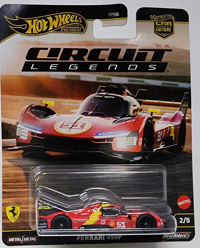 Hot Wheels Premium Car Culture Circuit Legends Ferrari 499P -JBK49 + Koruma Kabı