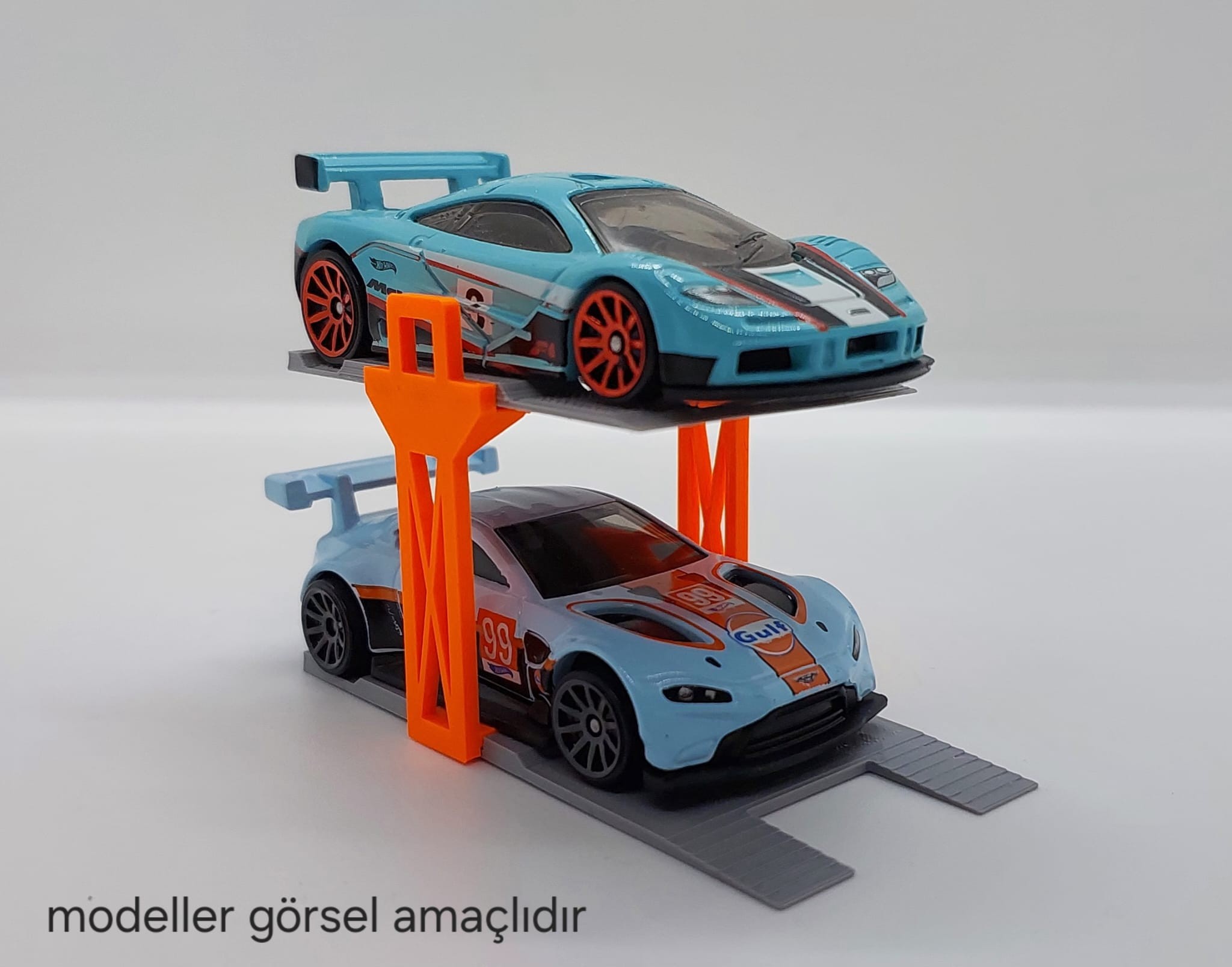 Shoreline Çift Katlı Diorama Lift Gri-Turuncu 1 Adet
