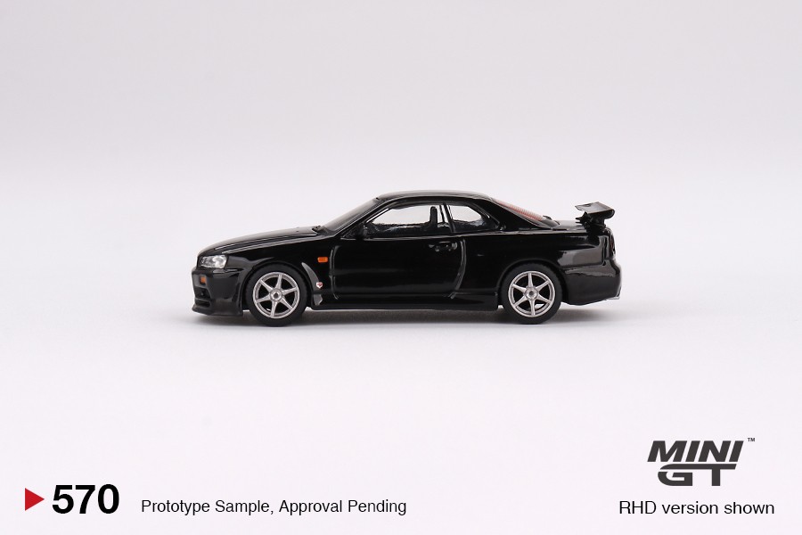 MiniGT Nissan Skyline GT-R (R34) V-Spec Black Pearl #570