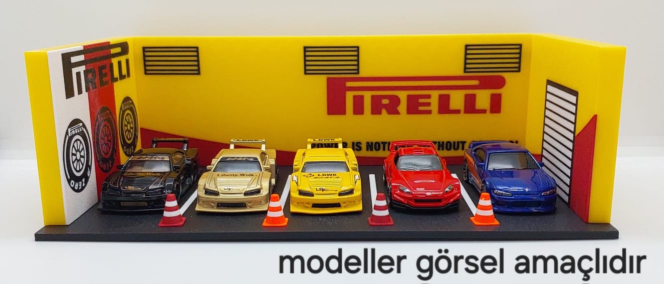 Shoreline 3D Printer Baskı "Pirelli" Diorama Garaj