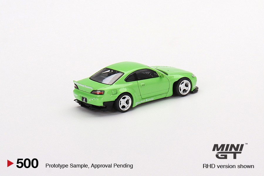 Mini GT Nissan Silvia (S15) Rocket Bunny Green RHD #500