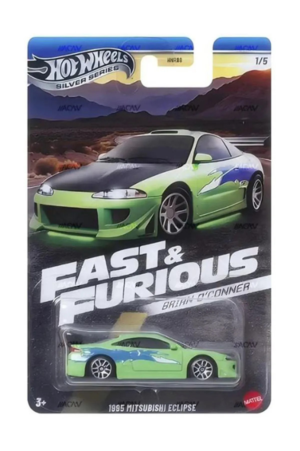 Hot Wheels Silver Series Fast & Furious 1995 Mitsubishi Eclipse -JBY29 + Koruma Kabı