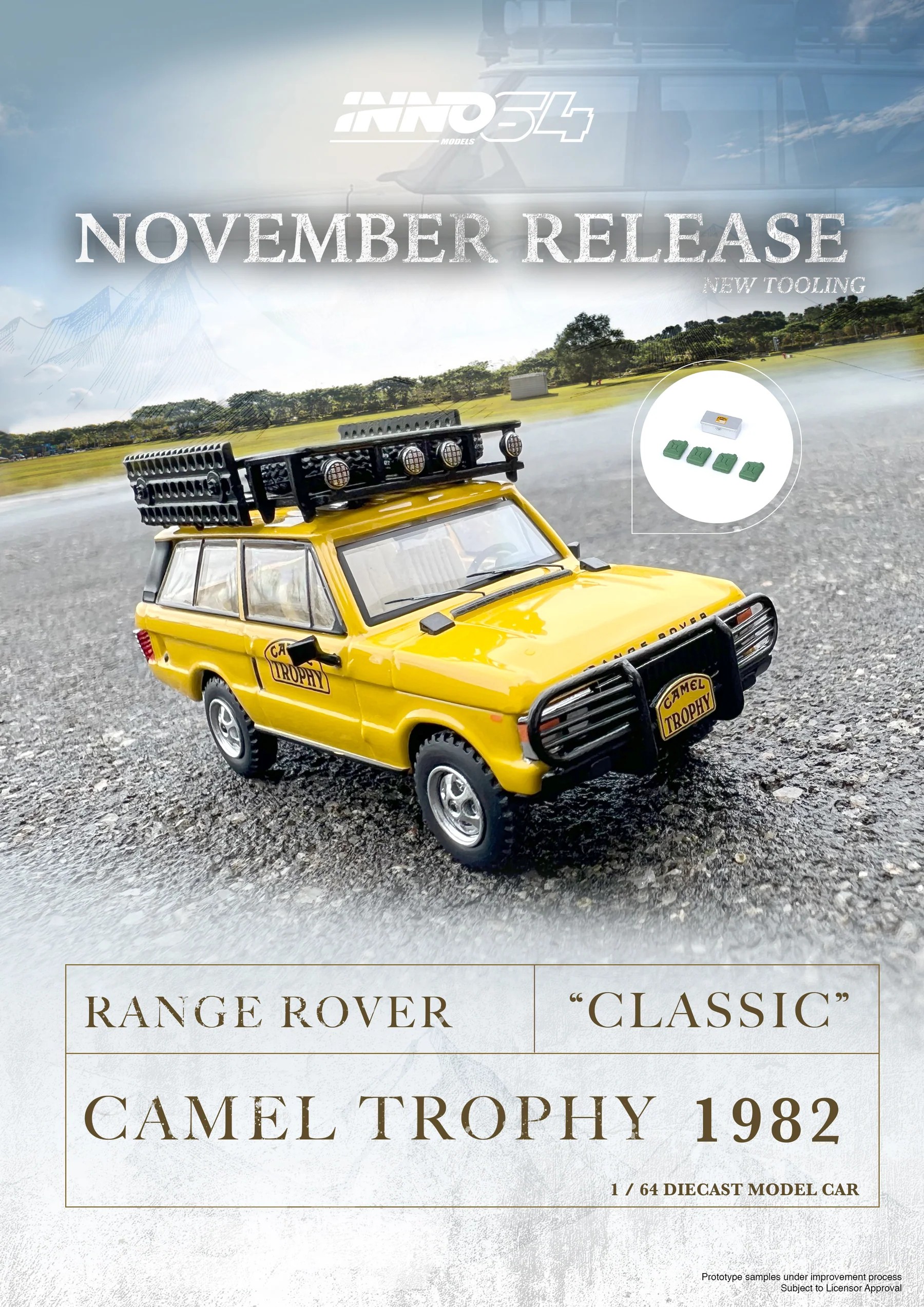 Inno64 RANGE ROVER "CLASSIC" CAMEL TROPHY 1982 -IN64-RRC-CT82