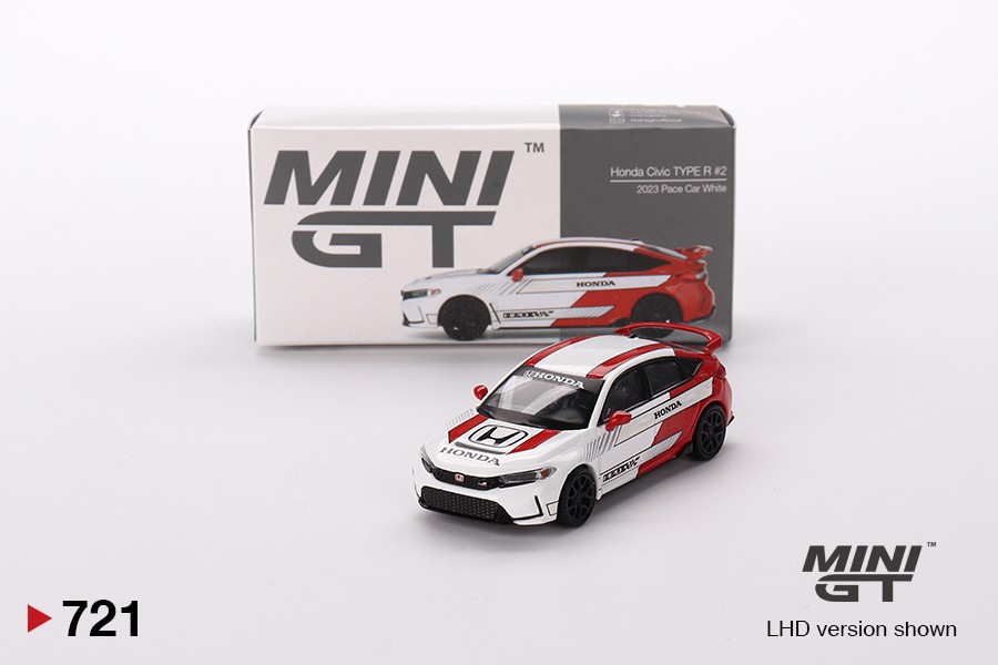 Mini GT 1/64 Honda Civic TYPE R 2023 Pace Car Red -MGT00686