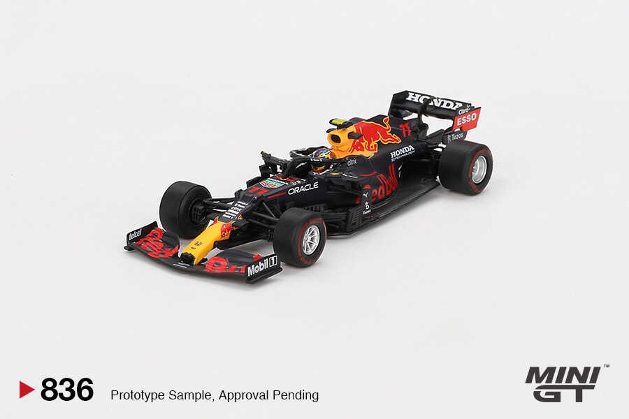 Mini GT 1/64 Red Bull RB16B Sergio Pérez 2021 Azerbaijan Grand Prix Winner - Blister Paket MGT00836-BL (Y.D.)