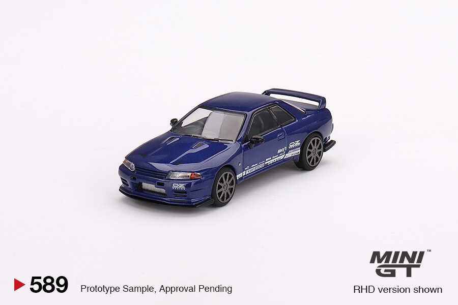 Mini GT Nissan Skyline GT-R Top Secret VR32 Metallic Blue -MGT00589