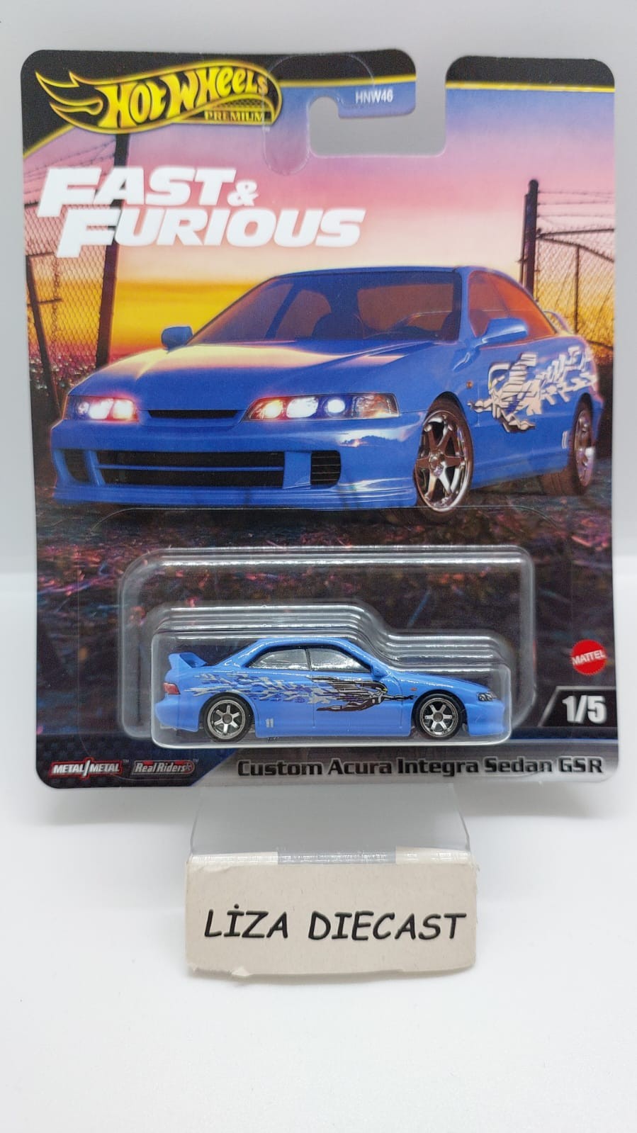 Hot Wheels Premium Fast & Furious 1/5 Custom Acura Integra Sedan GSR -JDJ13