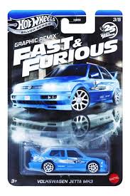 Hot Wheels Silver Series Graphic Remix Fast & Furious Volkswagen Jetta MK3 -JBY46 + Koruma Kabı
