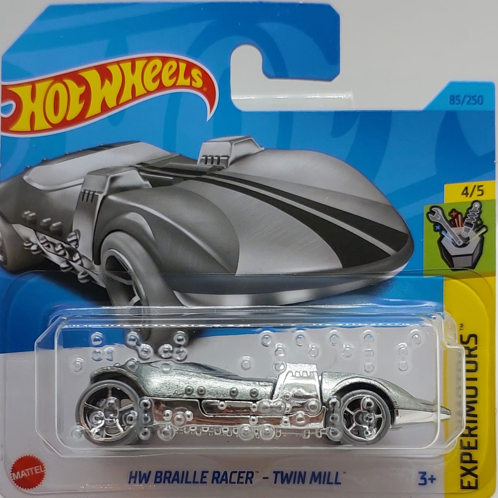 Hot Wheels Experimotors Hw Braille Racer - Twin Mill -HKK74