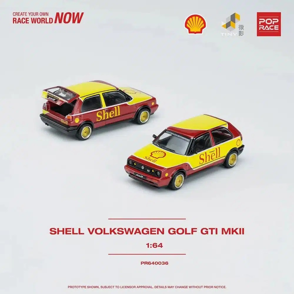 Pop Race x Tiny Shell Volkwagen Golf GTI MK2 -PR64-0036
