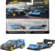 Hot Wheels Premium Car Culture 2' li Set Volkswagen Jetta MK3 & Volkswagen ID R -HRR83 Y.D.