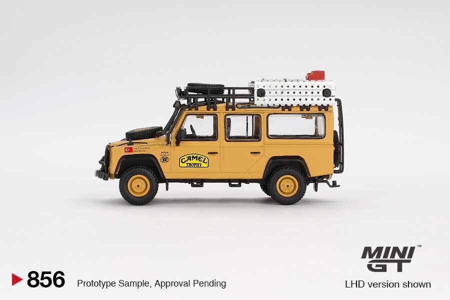 Mini GT Land Rover Defender 110 1989 Camel Trophy Amazon Team Turkey Turkey Exclusive -MGT00856 Blister Pack