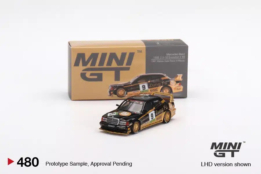 Mini GT Mercedes-Benz 190E 2.5 - 16 Evolution II #9 1991 Macau Guia Race Of Macau -MGT00480-L