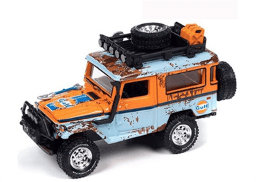 Johnny Lightning Mijo EMS Exclusive 1980 Toyota Land Cruiser Gulf Rusty -JLCP7446