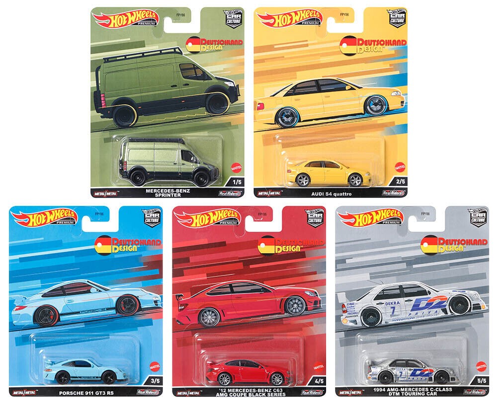 Hot Wheels Premium 5' li Set Deutschland Design -FPY86