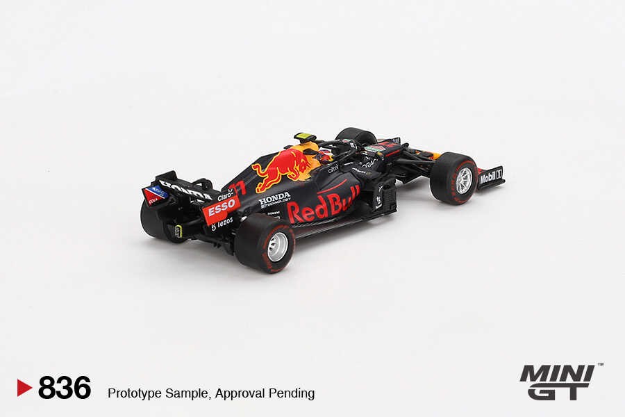Mini GT 1/64 Red Bull RB16B Sergio Pérez 2021 Azerbaijan Grand Prix Winner - Blister Paket MGT00836-BL (Y.D.)