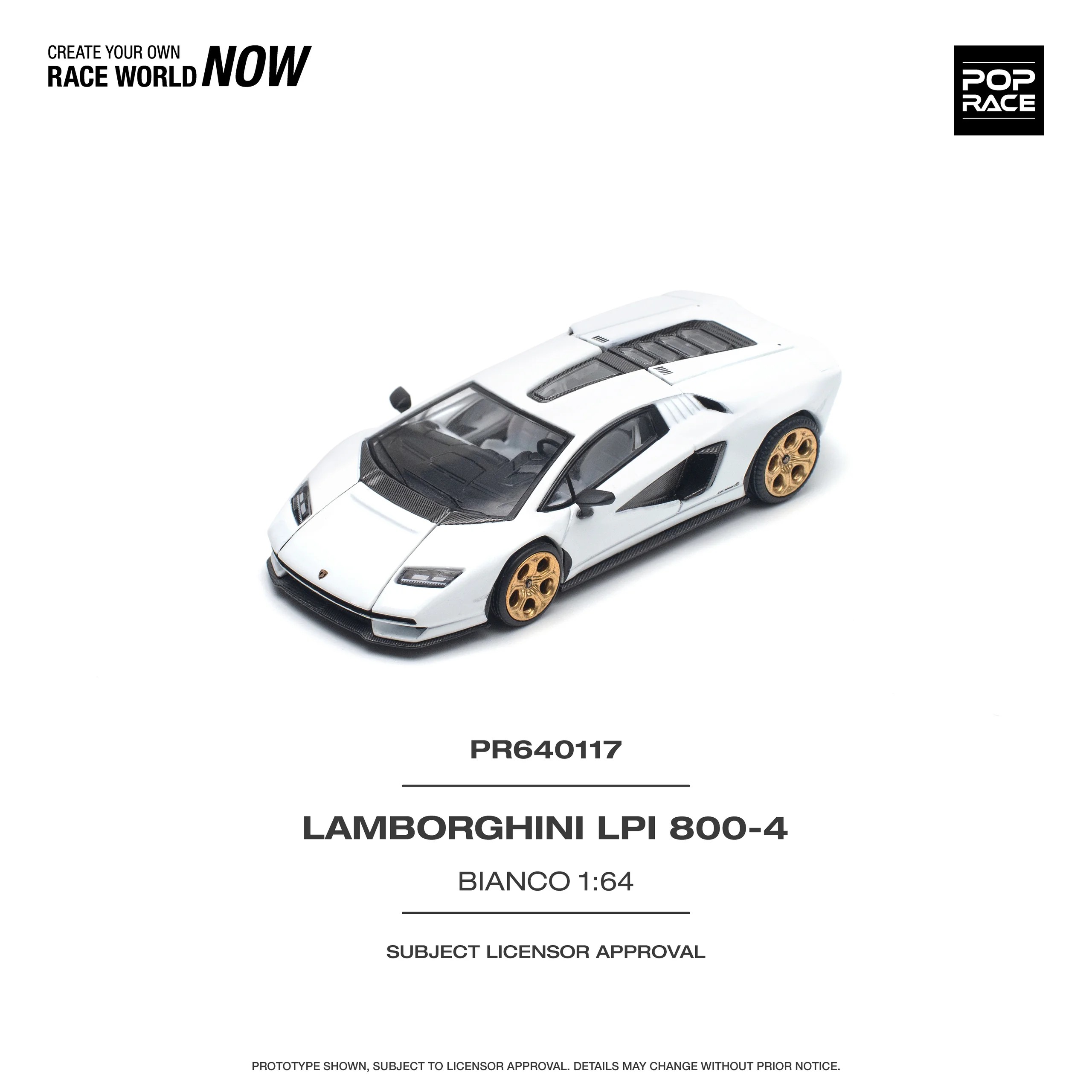 Pop Race Lamborghini LPI800-4 Bianco -PR64-0117