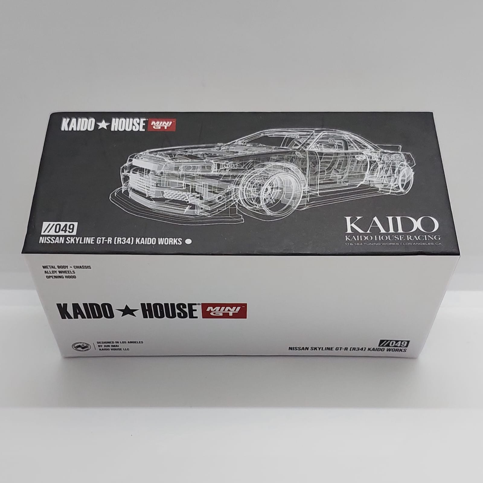 Mini GT Kaido House Nissan Skyline GT-R (R34) Kaido Works V2 -KHMG049 (açılmış model, açıklamayı okuyunuz)
