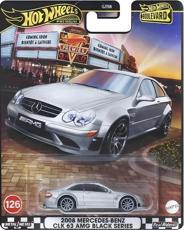 Hot Wheels Premium Boulevard 2008 Mercedes-Benz CLK 63 AMG Black Series -JBL07 + Koruma Kabı