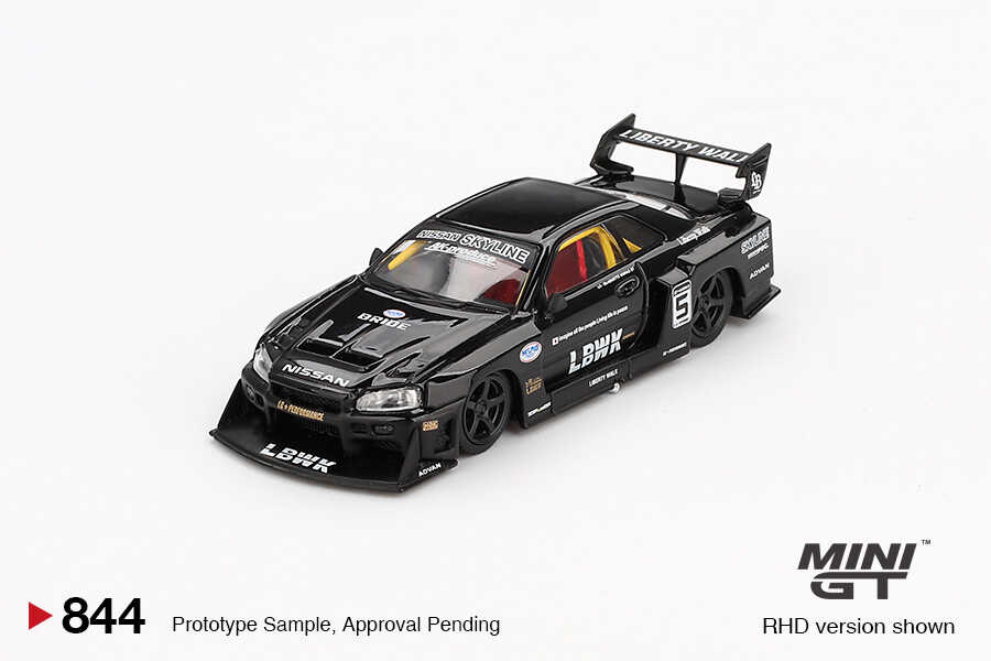 Mini GT Nissan LB-ER34 Super Silhouette SKYLINE Black -MGT00844