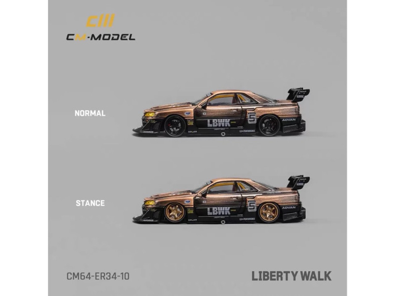 CM Model LB-ER34 Super Silhouette Nissan Skyline No.5 Bronze -CM-ER34-10