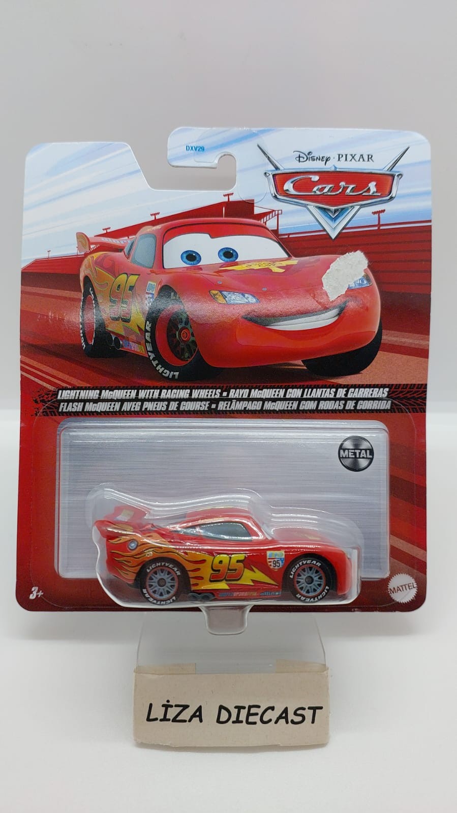 Disney Cars 1/64 Lighting McQueen With Racing Wheels FLM20