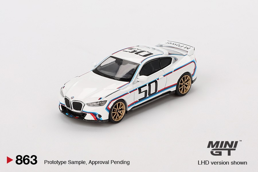 Mini GT BMW 3.0 CSL White RHD -MGT00863-R