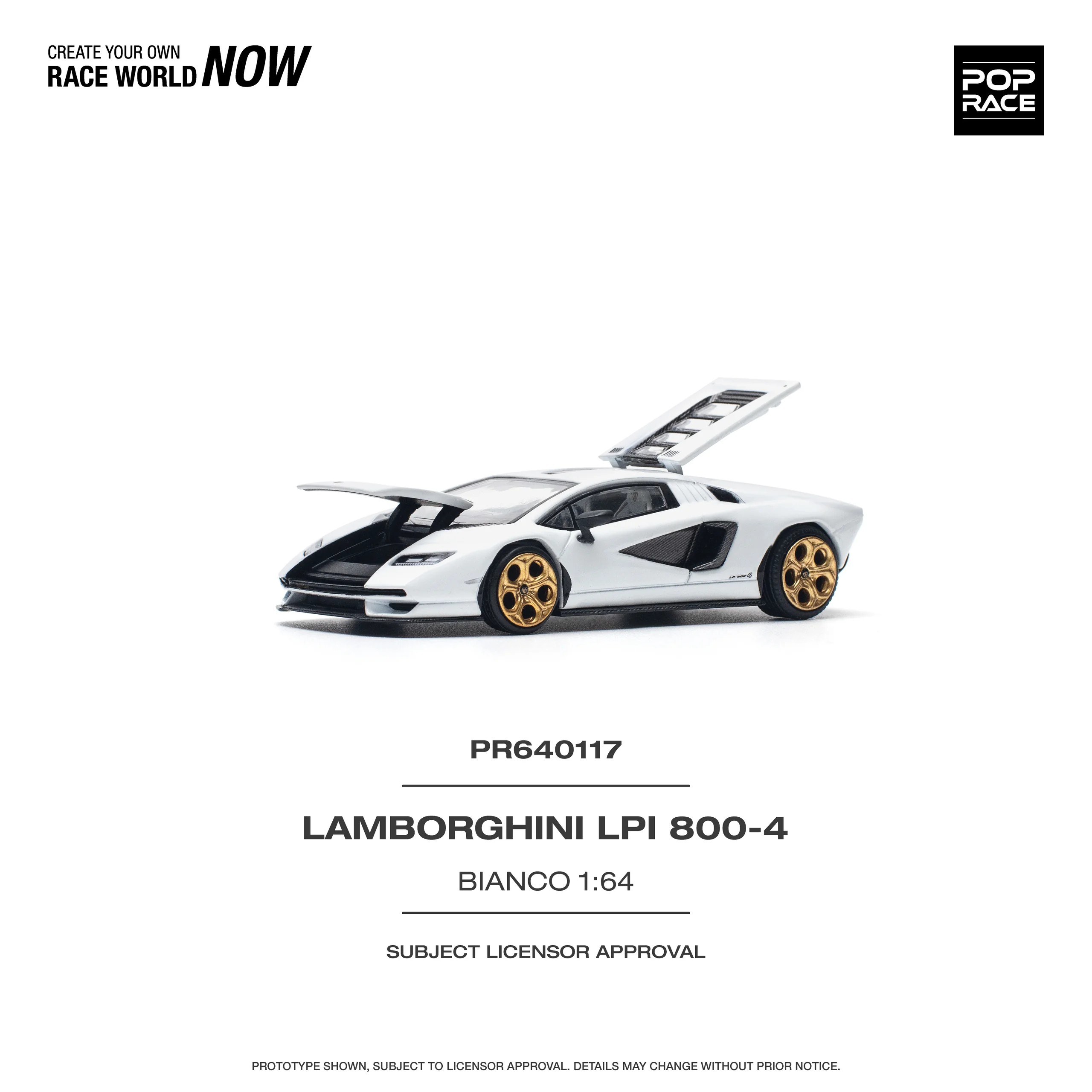 Pop Race Lamborghini LPI800-4 Bianco -PR64-0117