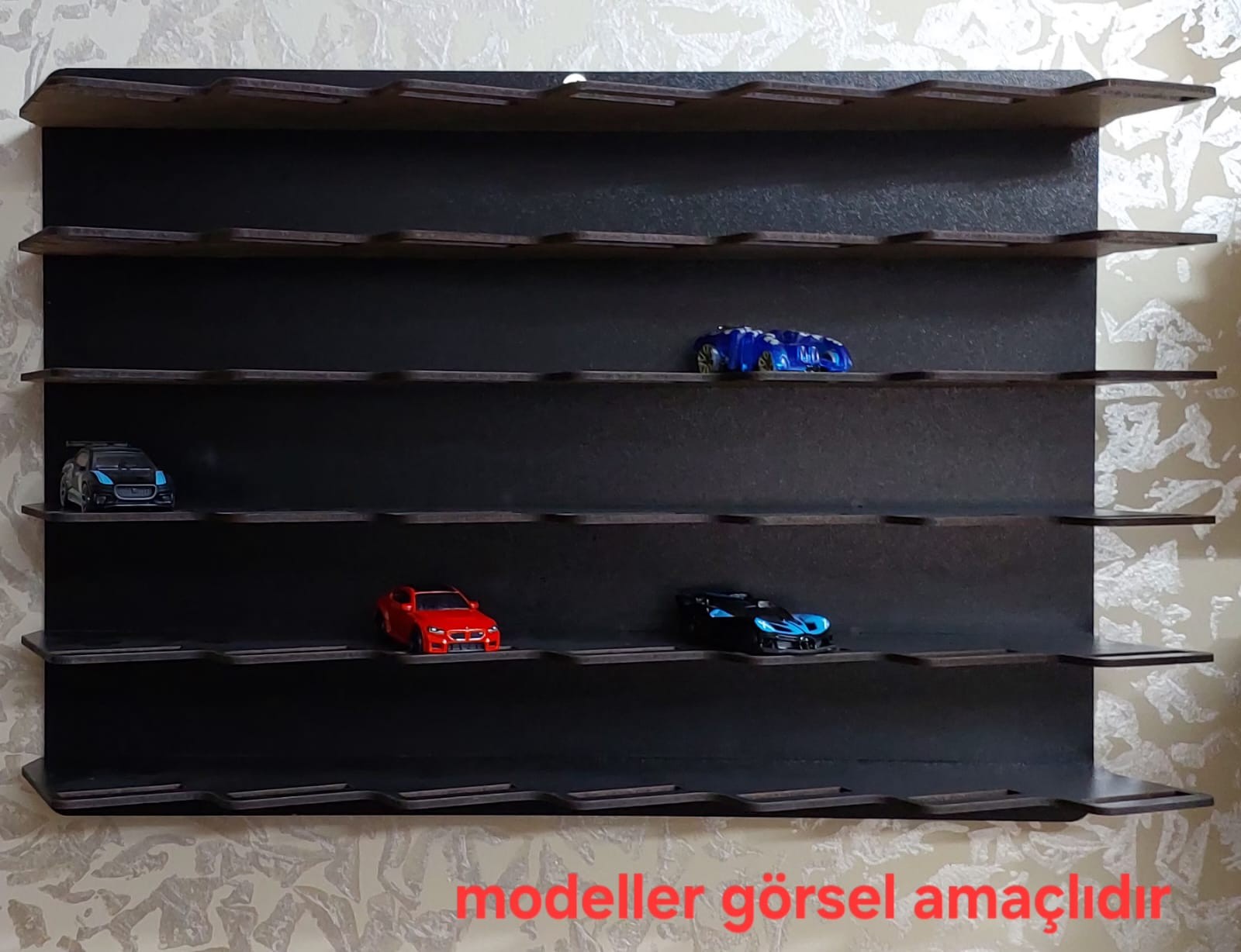 42 Araçlık Model Araba Sergileme Rafı (1:64 Ölçek İçin Uygundur)