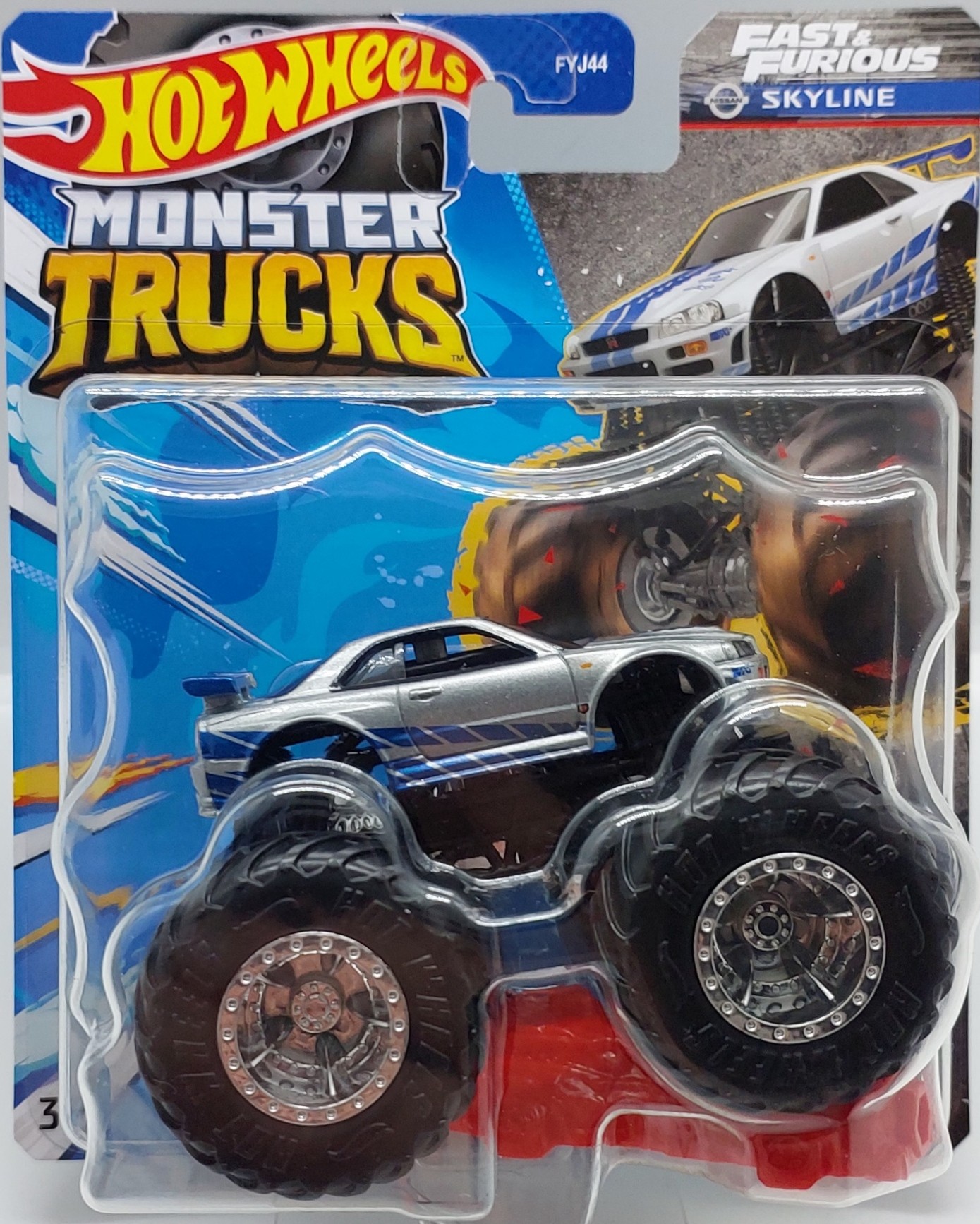 Hot Wheels Monster Trucks F&F Nissan Skyline GT-R (R34) - HWC72