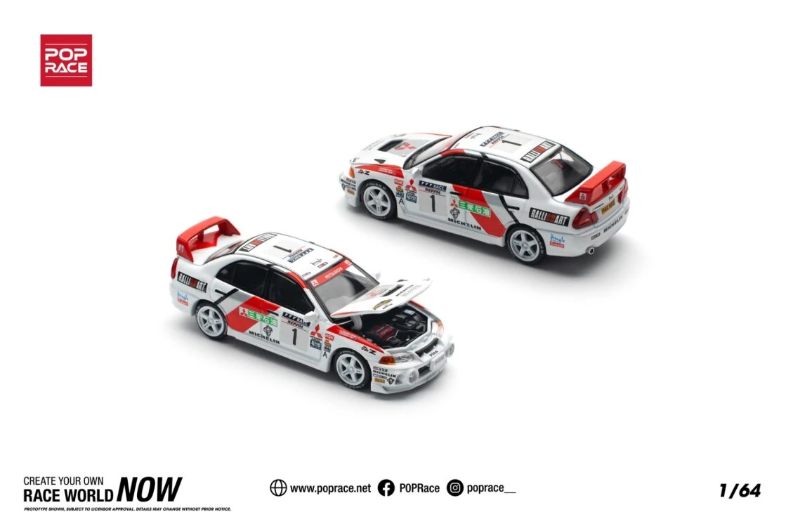 Pop Race Mitsubishi Lancer Evolution IV 1997 Catalunya Rally Winner -PR64-0165